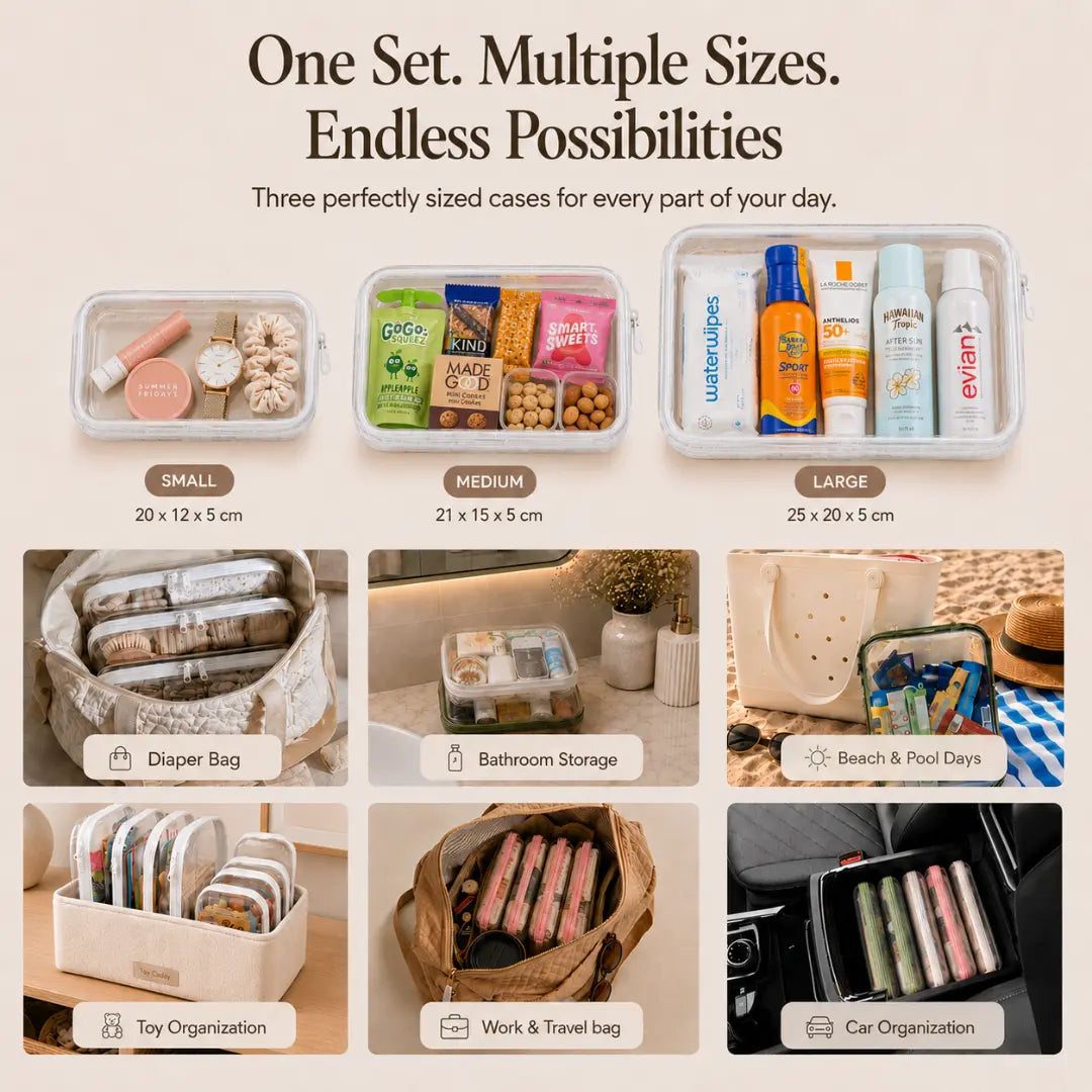 Clear Essentials Organizer Cases